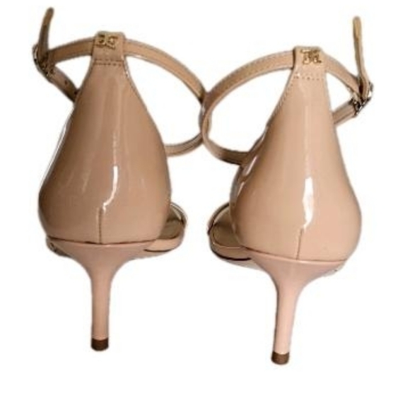 Sam Edelman Kitten Heel Beige Blush Tan Peonie Square Toe High Heel Shoe Women 9 - Picture 3 of 15